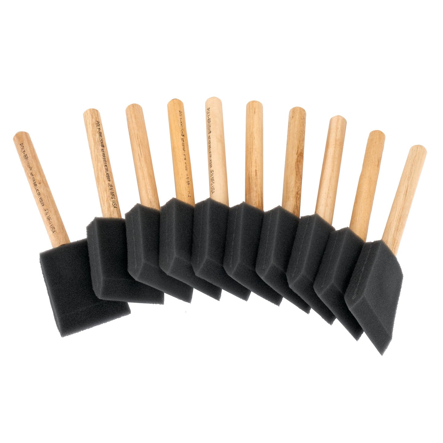2"WOOD HANDLE FOAM BRUSH-10 alt 0