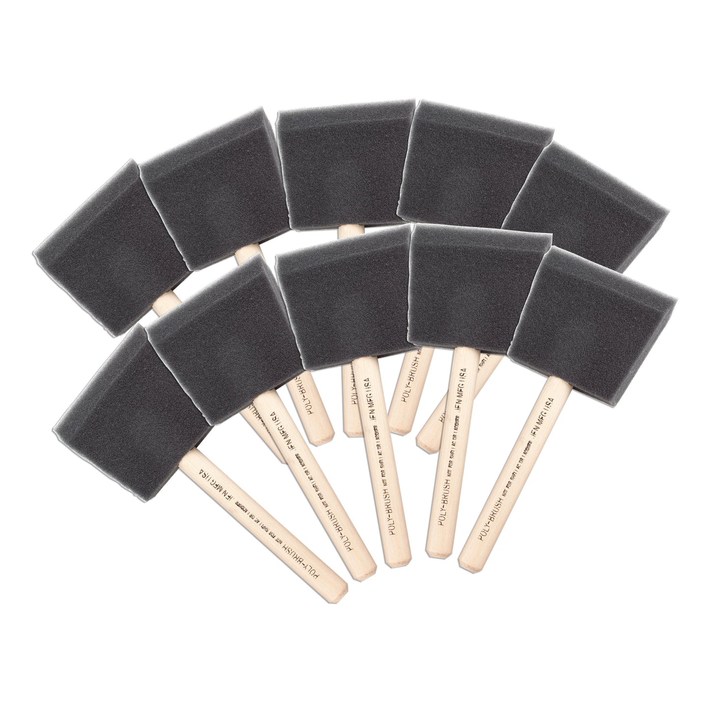 3"WOOD HANDLE FOAM BRUSH-10 alt 0