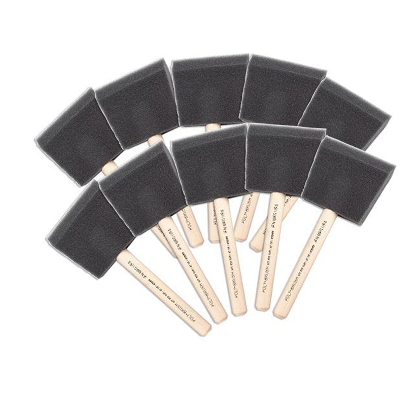 4"WOOD HANDLE FOAM BRUSH-10 alt 0