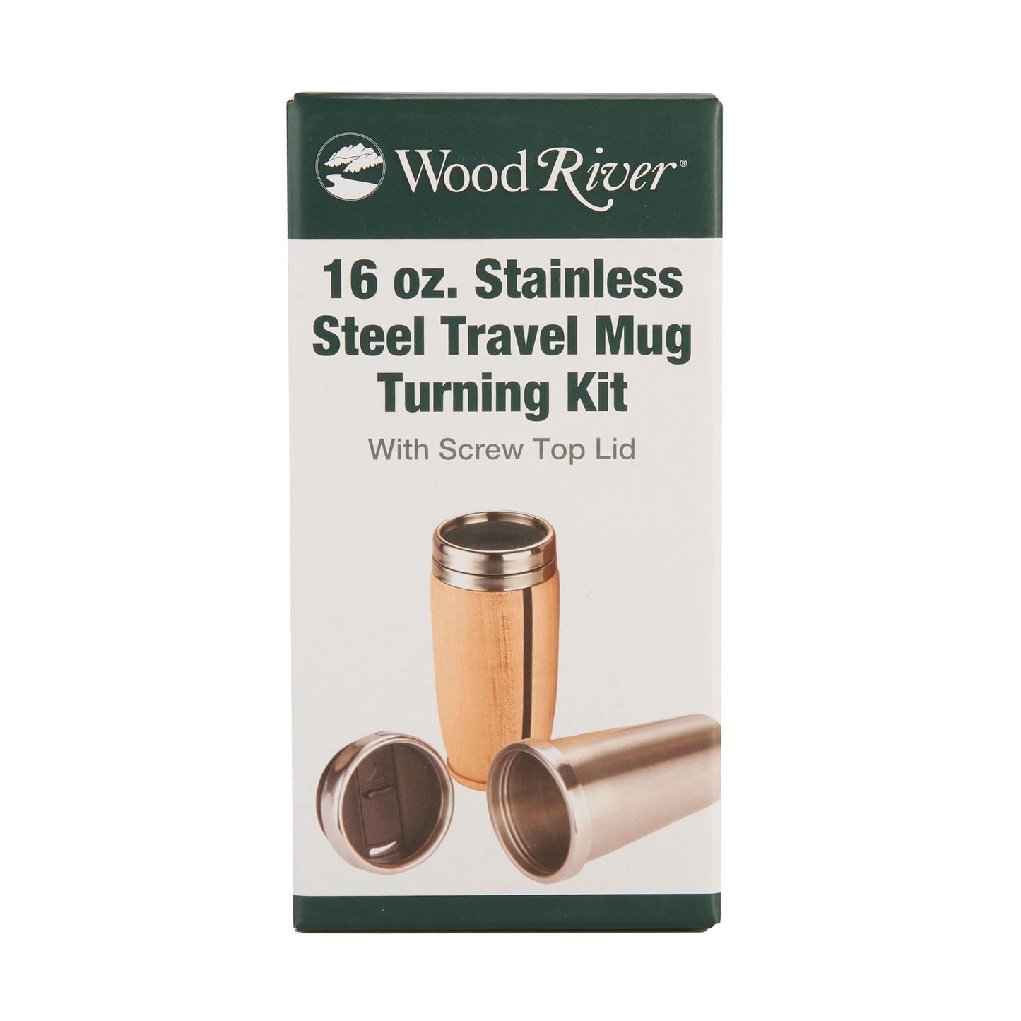 Travel Mug Turning Kit with Screw Top Lid - Stainless Steel - 16 oz alt 0