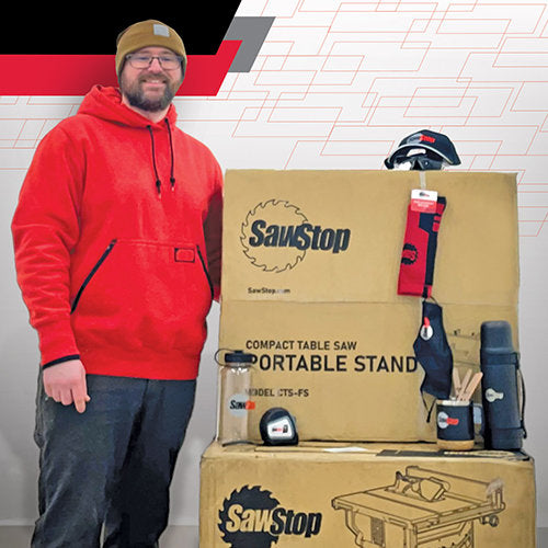 Wisconsin Woodworker Wins “Woodcraft Sawsome Sweepstakes!”