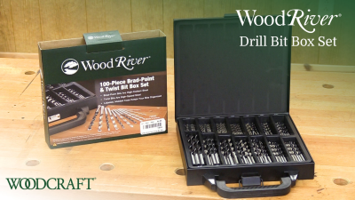 WoodRiver 100-Piece Combo Drill Bit Box Set