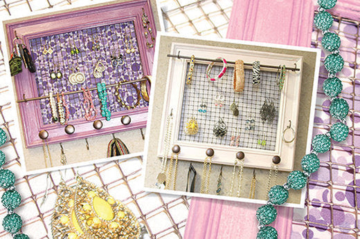 Picture Perfect Wooden Frame Jewelry Organizer