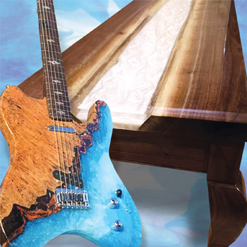 Guitar and Table Creations Claim Top Woodcraft Resin Contest Prizes