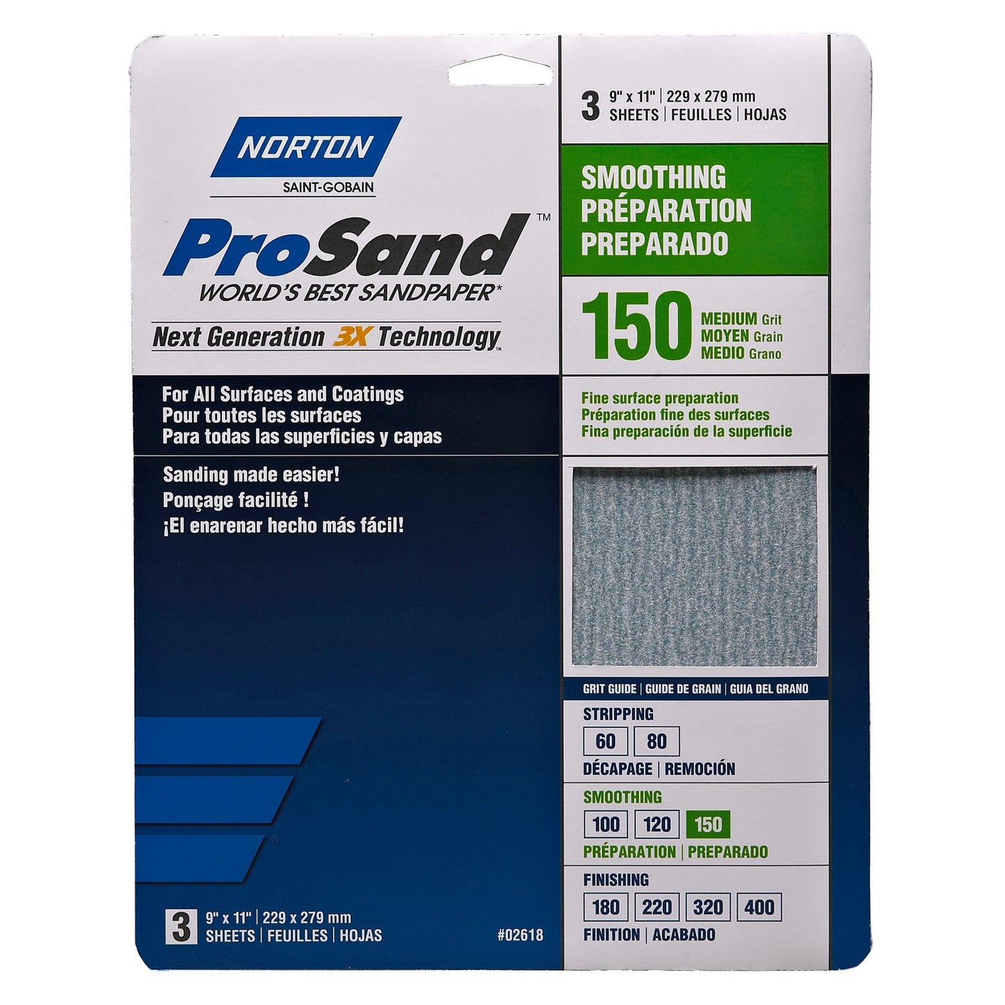 9X11 3X HANDY PACK 150 GRIT(3) alt 0