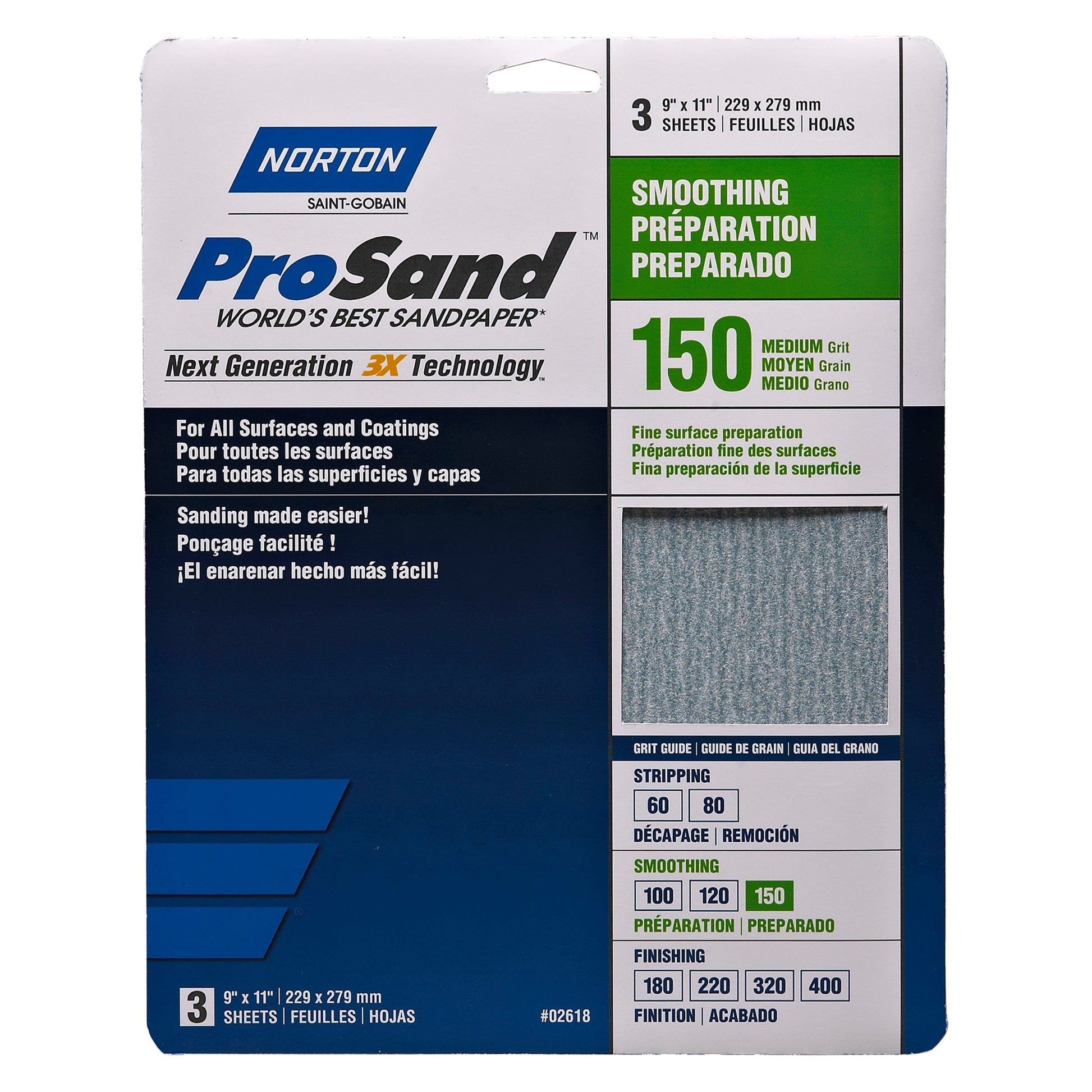9X11 3X HANDY PACK 150 GRIT(3) alt 0