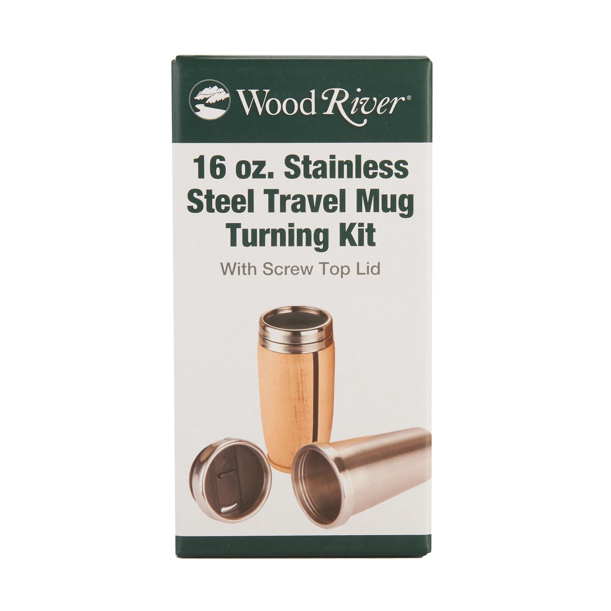Travel Mug Turning Kit with Screw Top Lid - Stainless Steel - 16 oz alt 0