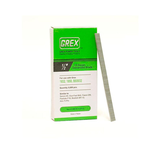 GREX 18 GA 1/2" Gal Brads, 5K alt 0
