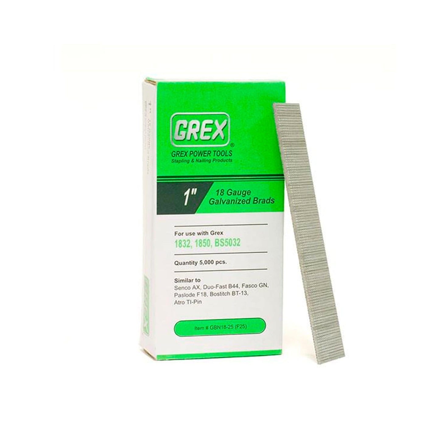 GREX 18 GA 1" Gal Brads, 5K alt 0