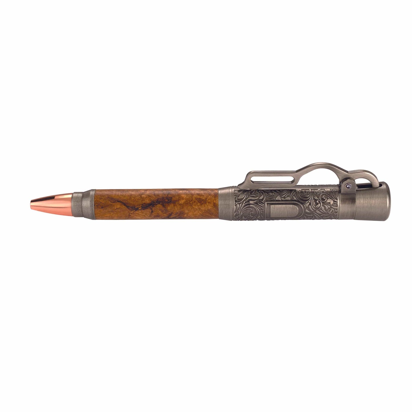 Lever Action Ballpoint Pen Kit Antique Nickel alt 0