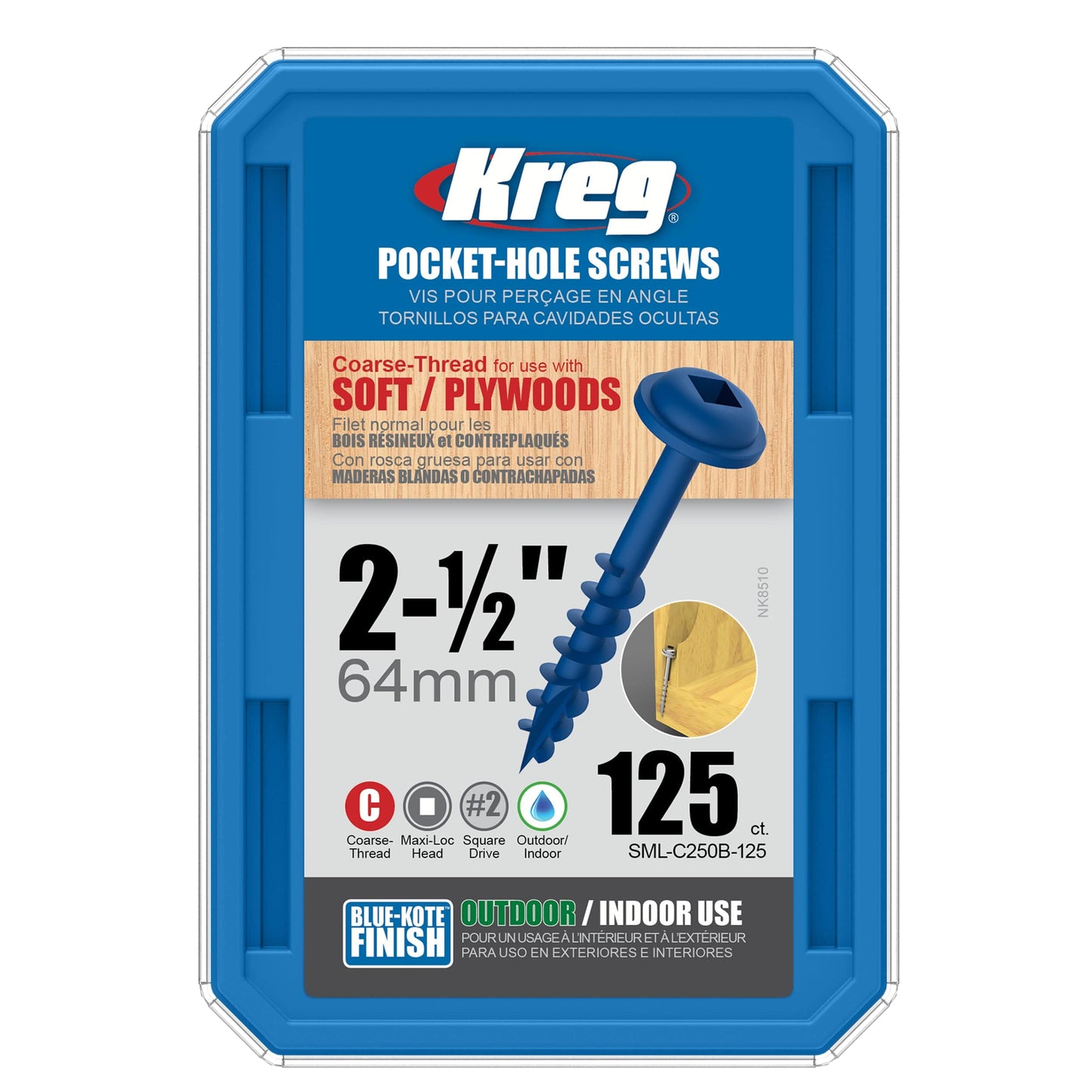 125ct 8 x 2-1/2 Crs WH OD Screw alt 2