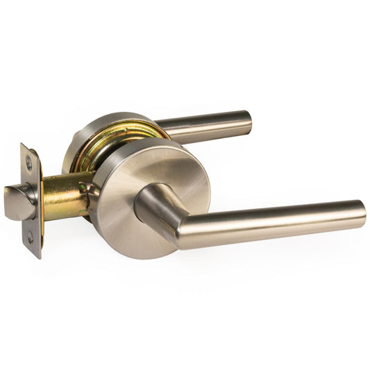 Bridwell Series Straight Levers Satin Nickel Left or Right Passage alt 0