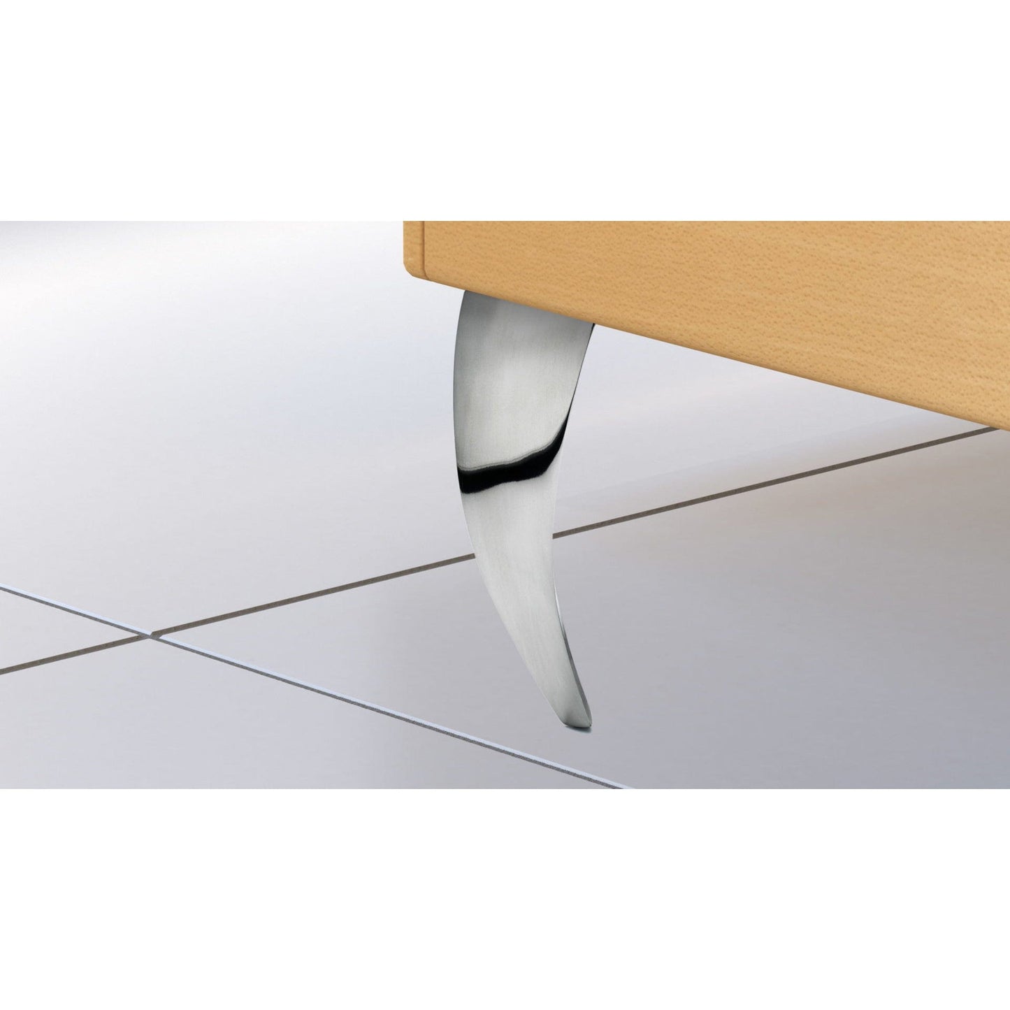 8" (203 mm) Aluminum Furniture Leg Polished Aluminum alt 0