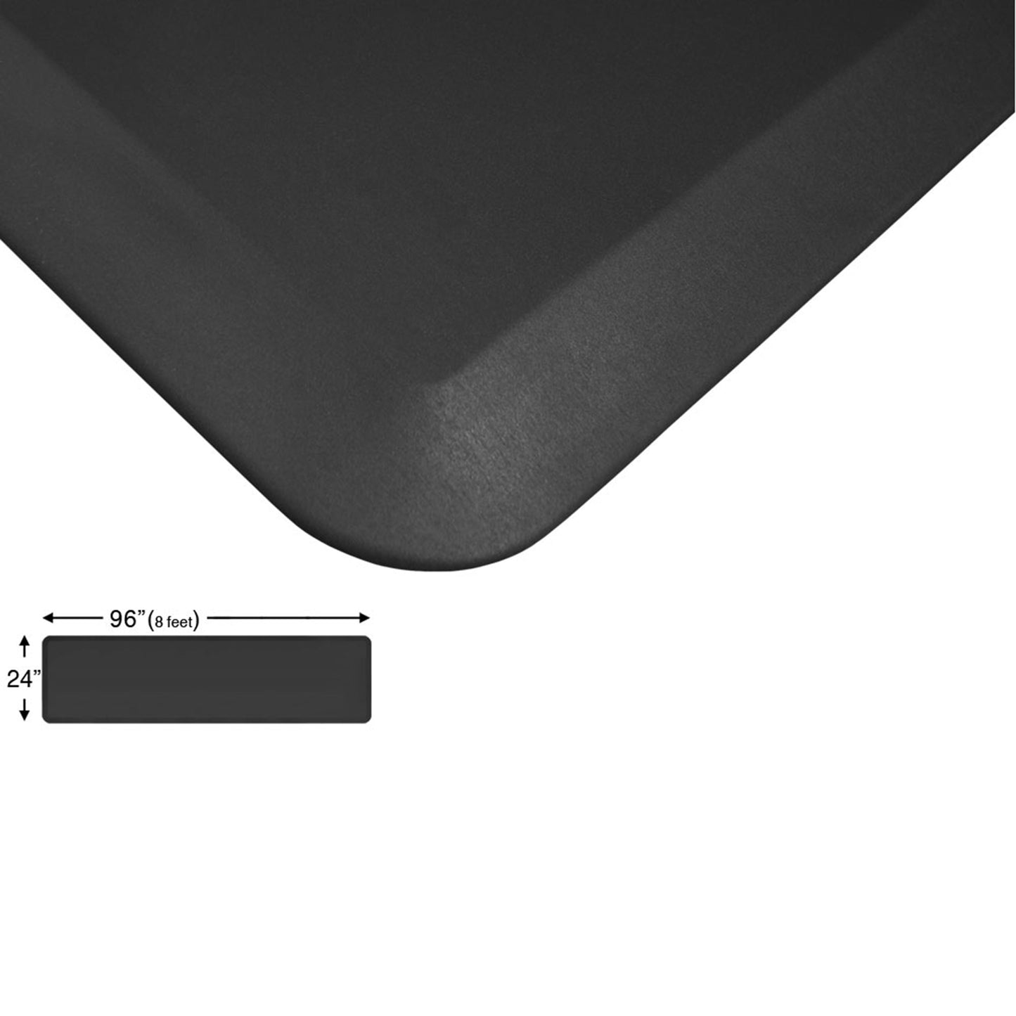 Eco-Pro Continuous Comfort Mat, Black, 24" x 96" alt 0